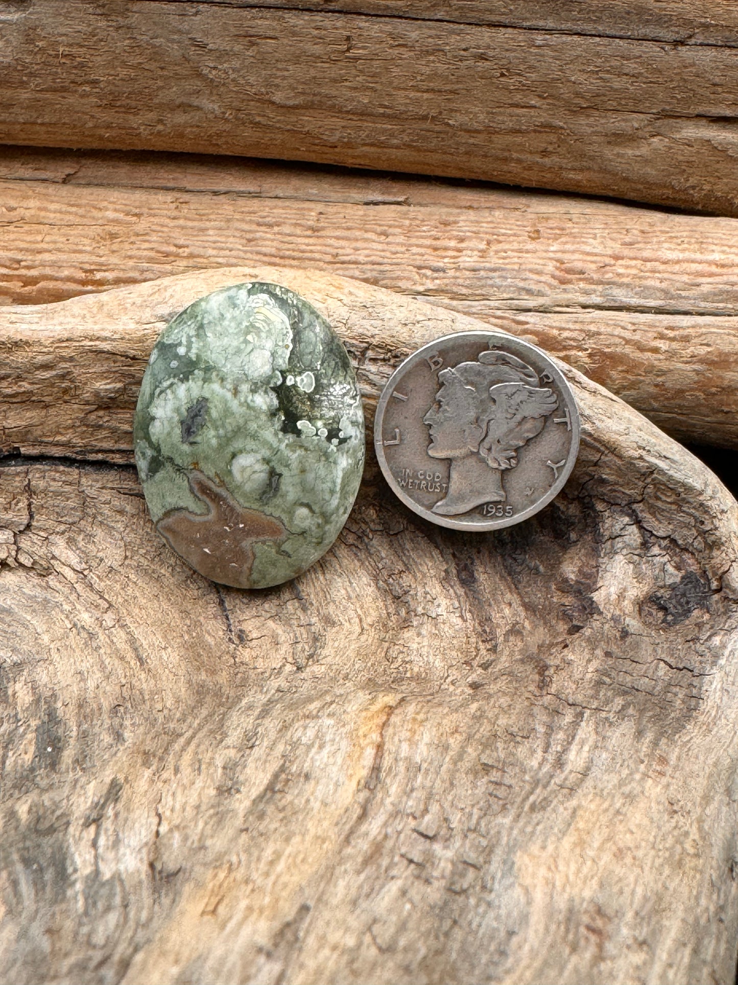 Rainforest Jasper cabochon