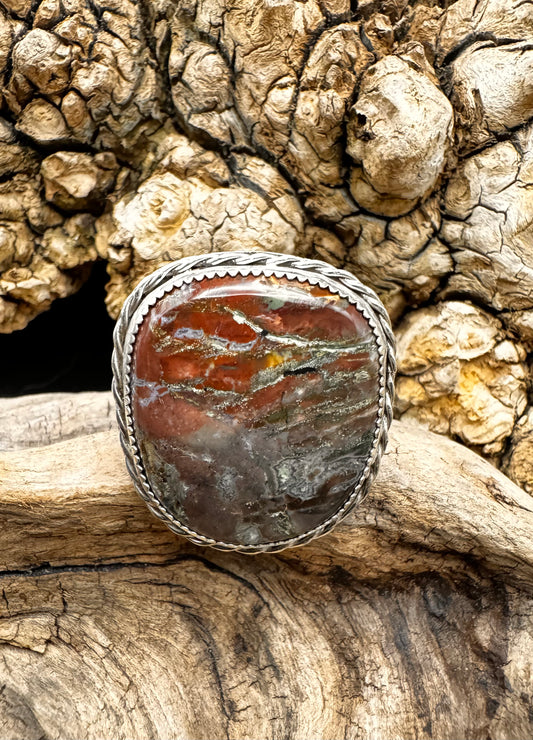 Petrified wood ring