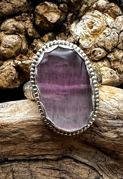 Purple fluorite ring