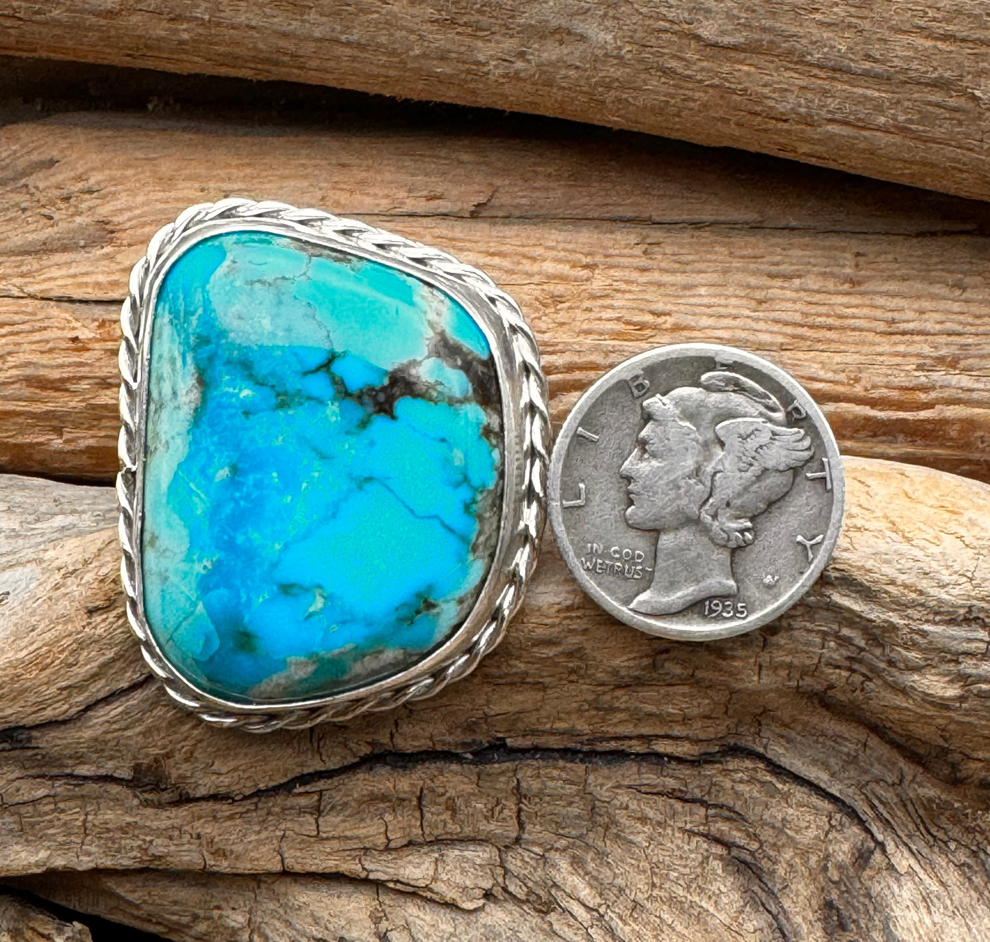 Turquoise Ring stunning sleeping beauty turquoise