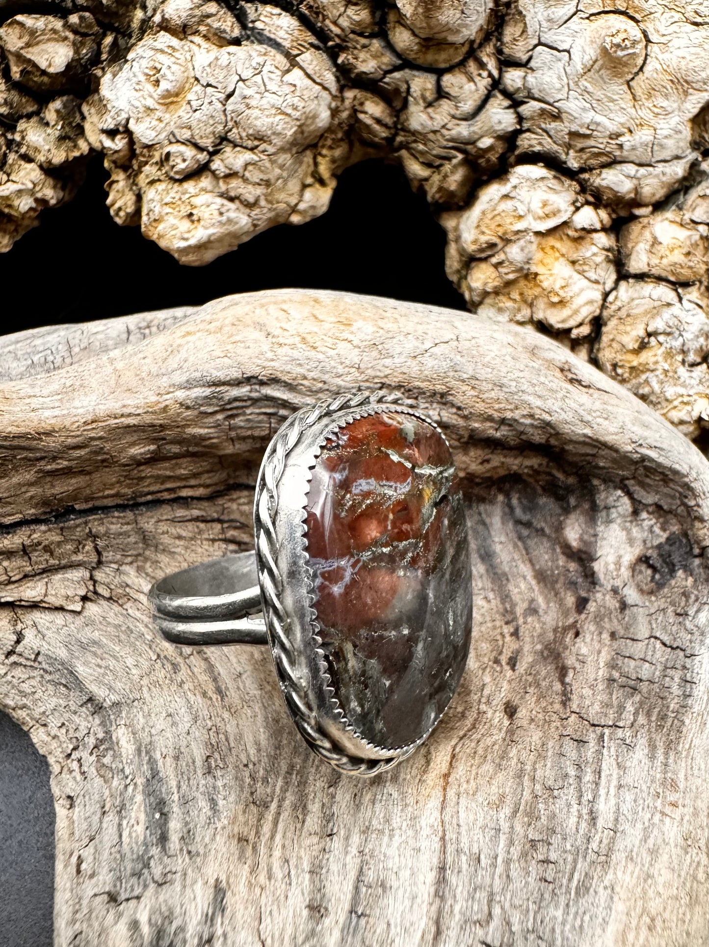 Petrified wood ring