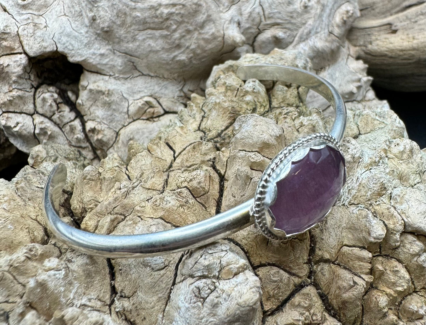 Purple flourite bracelet