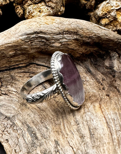 Purple fluorite ring