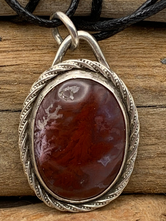 Red Moss Agate Pendant