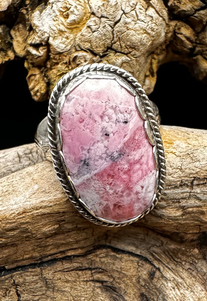 Rhodochrosite ring