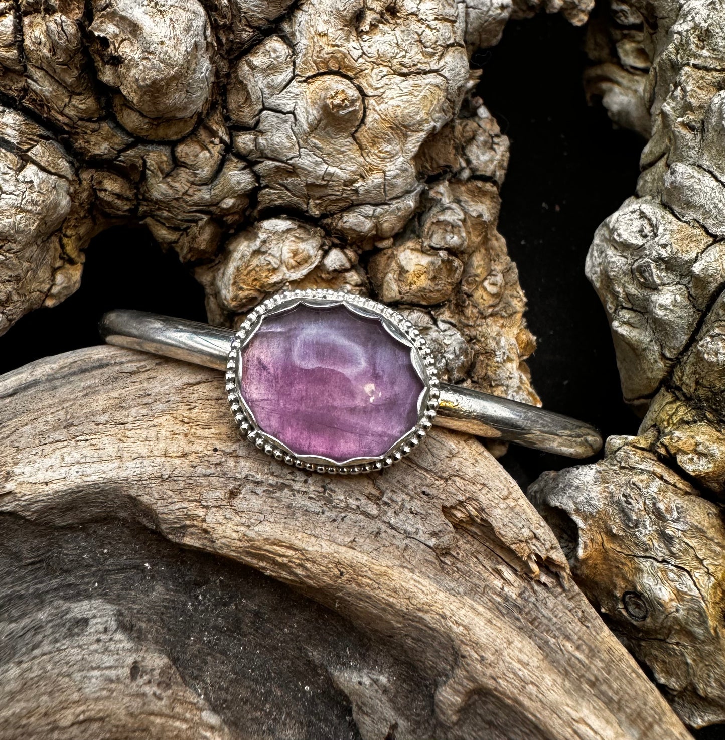 Purple flourite bracelet