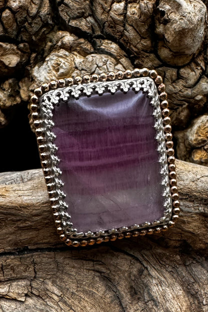 Purple fluorite ring