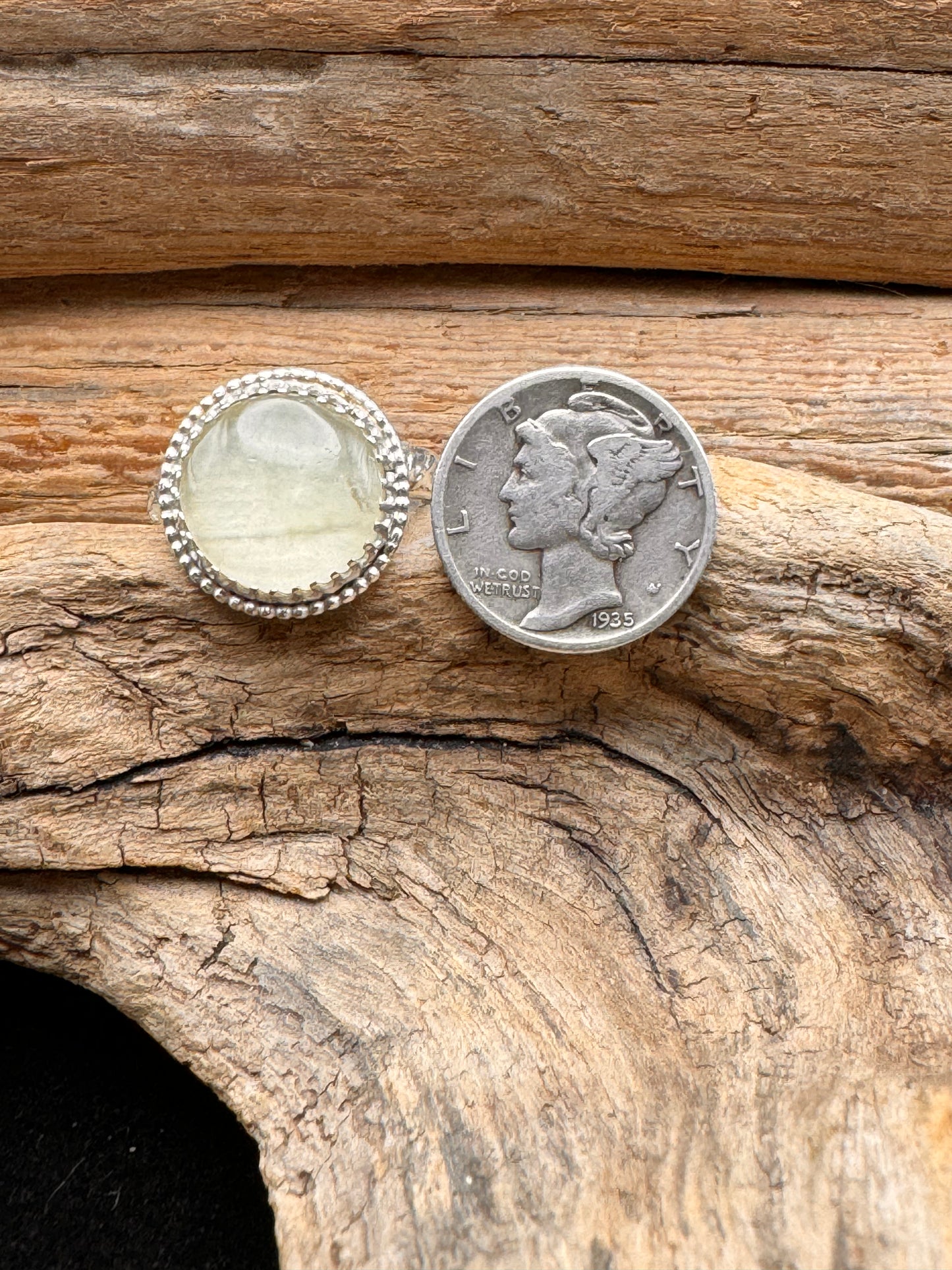 Utah honeycomb calcite ring