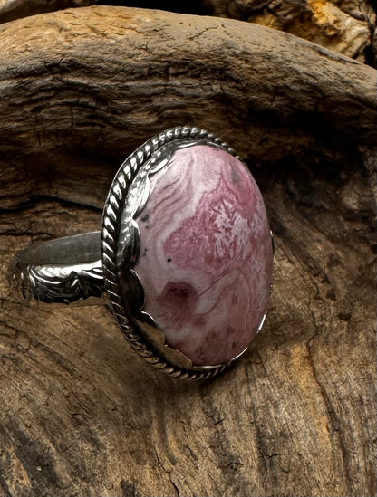 Rhodochrosite ring