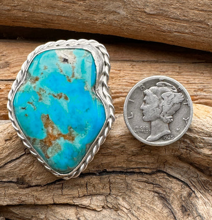 Turquoise ring Lightning Bolt royston turquoise