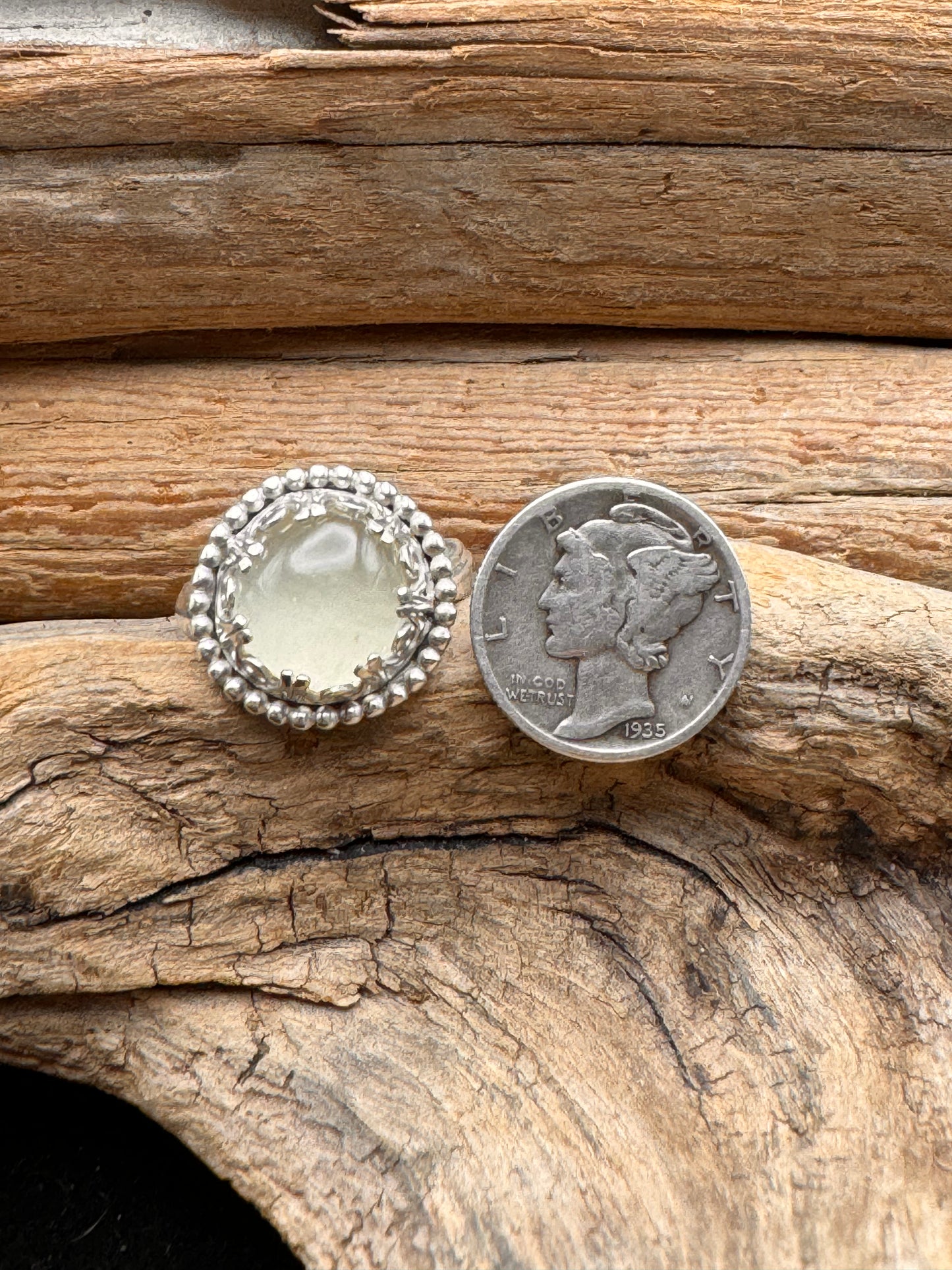 Utah honeycomb calcite ring