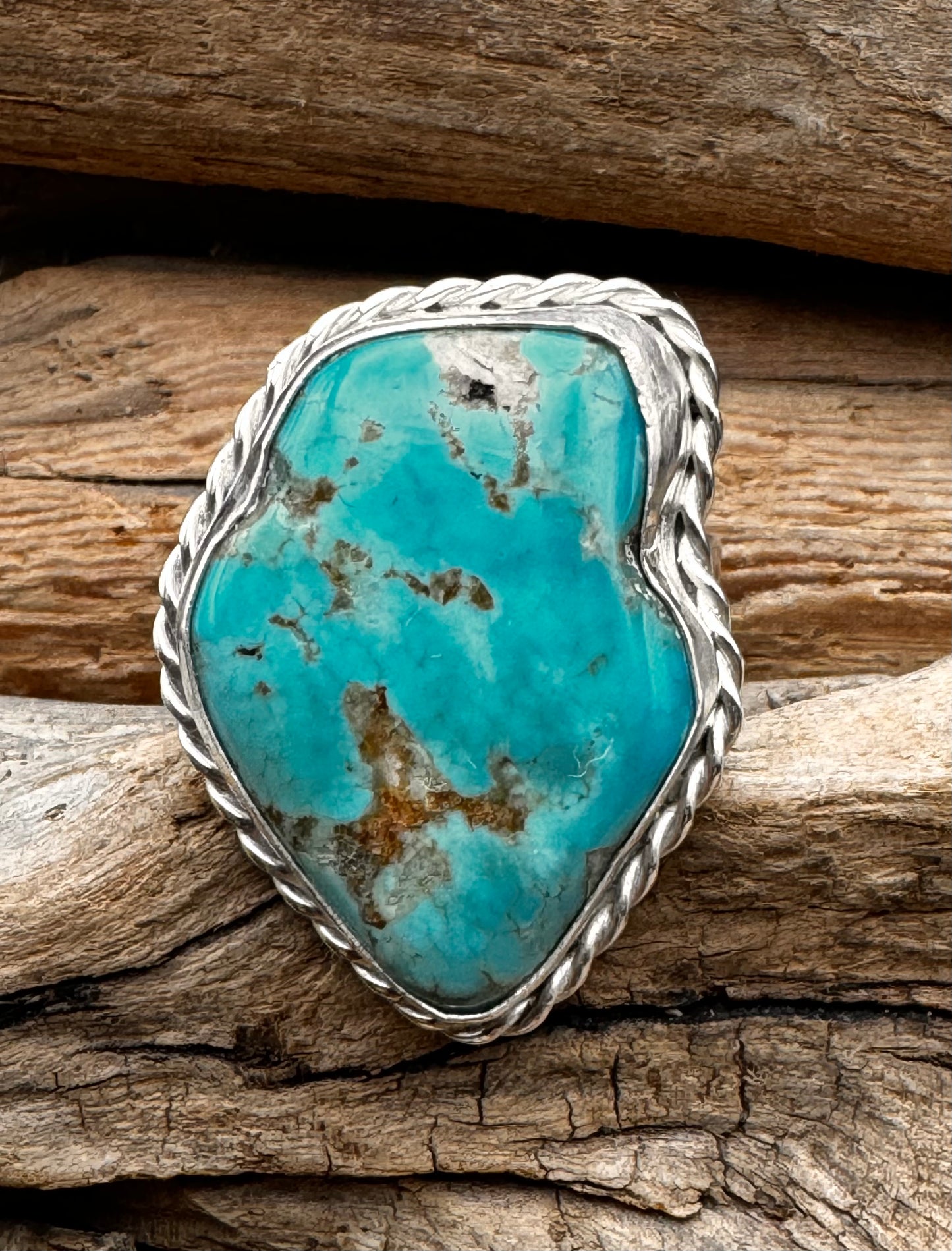 Turquoise ring Lightning Bolt royston turquoise